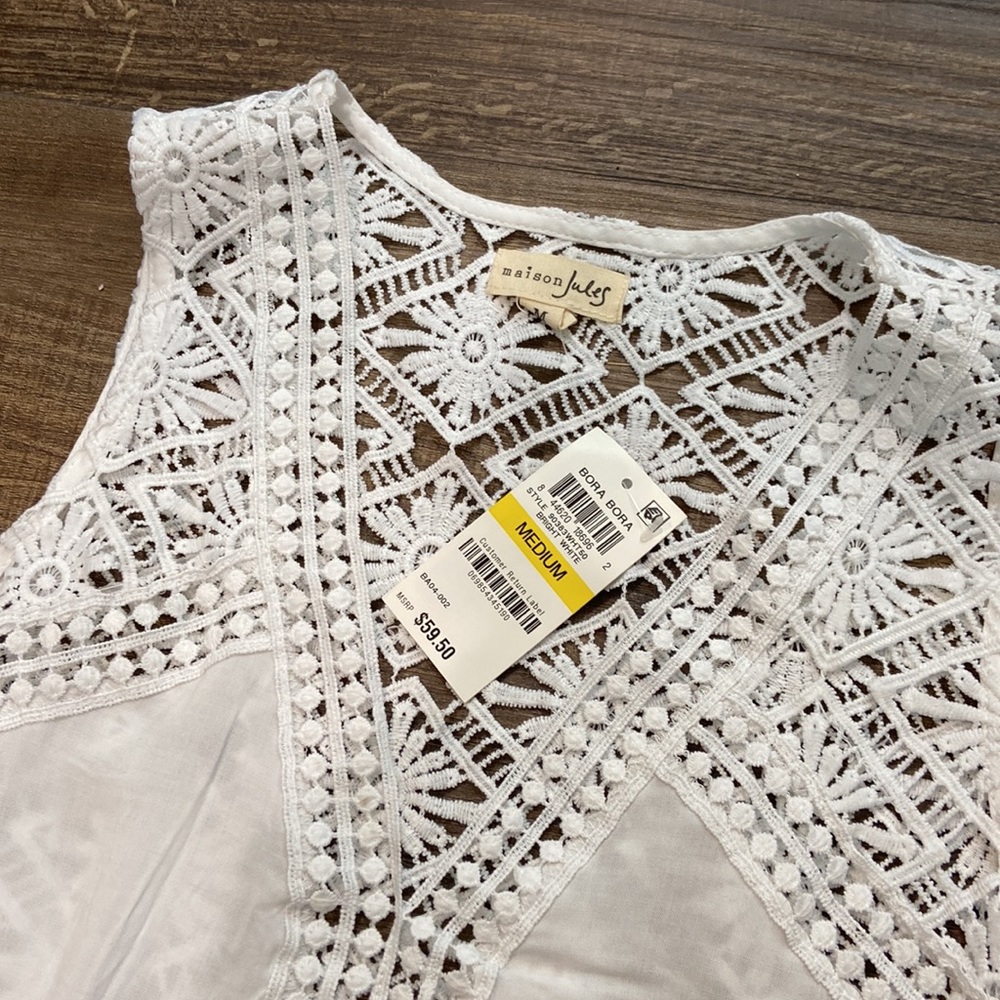 Maison Jules Crochet Flyaway Tunic Tank - Picture 5 of 10